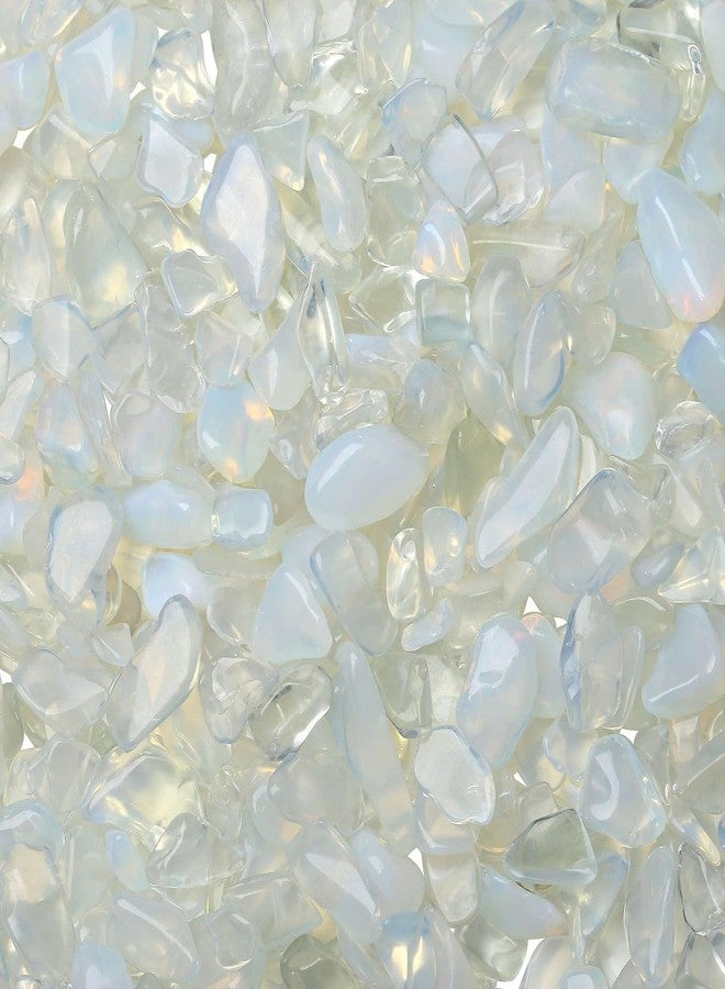 LAIDANLA Opalite 1lb Crystal Polished Tumbled Stones Irregular Shaped Crystal Chips Bulk Natural Gemstone Aquarium Gravel Rocks Vase Filler Fish Tank Gravel Home Decoration - Image 1